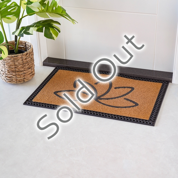 Lily Zymta Border Doormat 45 x 75 cm - Brown / Black