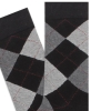 1 Pair Checked Patterned Men Socks Asorty ( 39 - 42 ) - Grey / Black / Claret Red