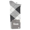 1 Pair Checked Patterned Men Socks Asorty ( 43 - 45 ) - Grey / Black / Claret Red