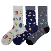 1 Pair Geometric Patterned Teenage Men Socks Asorty ( 37 - 39 ) - Anthracite