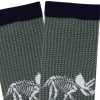 1 Pair Fossil Patterned Boys Ankle Socks Asorty ( 31 - 33 ) Age: 6-8 Years - Navy Blue / Green