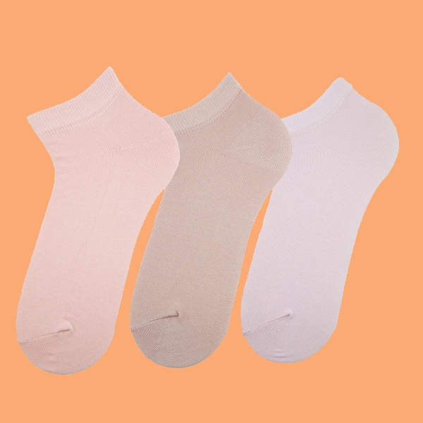 3 Pairs Flat Simple Patterned Women Socks MID-CALF Size: (36 - 40) - Multicolor