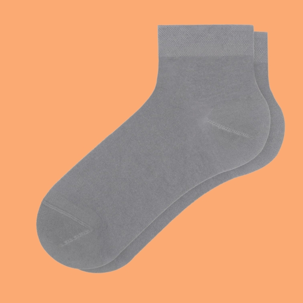 1 Pair Simple Patterned Men Booties Summer Socks Asorty ( 39 - 42 ) - Grey