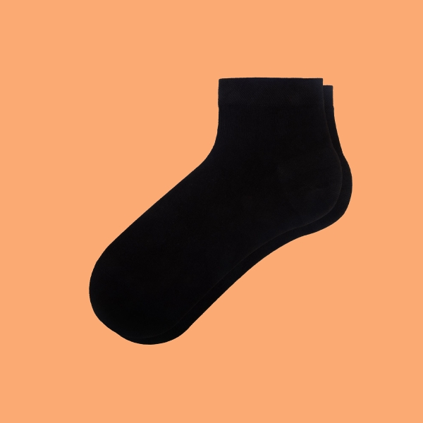 1 Pair Summer Simple Patterned Men Booties Socks Asorty ( 39 - 42 ) - Black