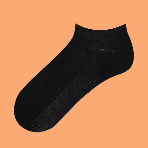 1 Pair Simple Patterned Women Sneaker Socks Asorty ( 36 - 40 ) - Black