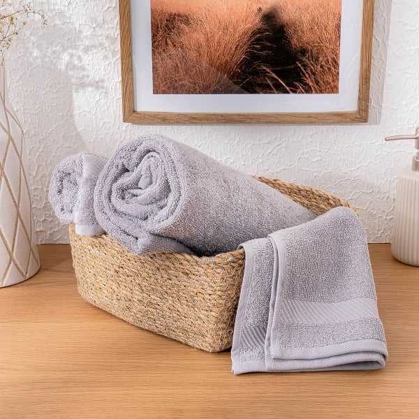 Simple Premium Cotton Face Towel 50 x 90 cm - Grey