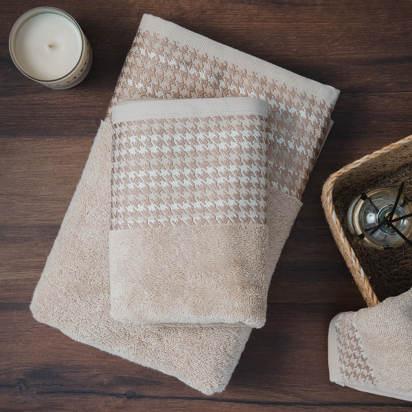Ziggy Premium Cotton Hand Towel 30 x 50 cm - Beige