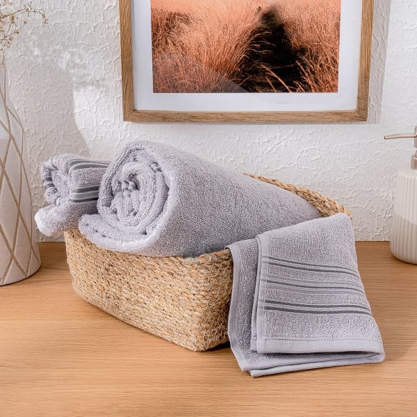 Lineage Premium Cotton Face Towel 50 x 90 cm - Grey