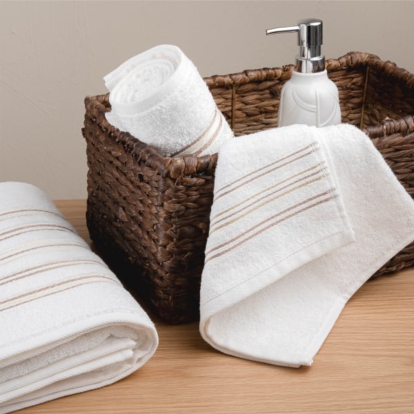 Lineage Premium Cotton Face Towel 50 x 90 cm - White