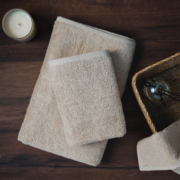 Cool Premium Cotton Hand Towel 30 x 50 cm - Beige