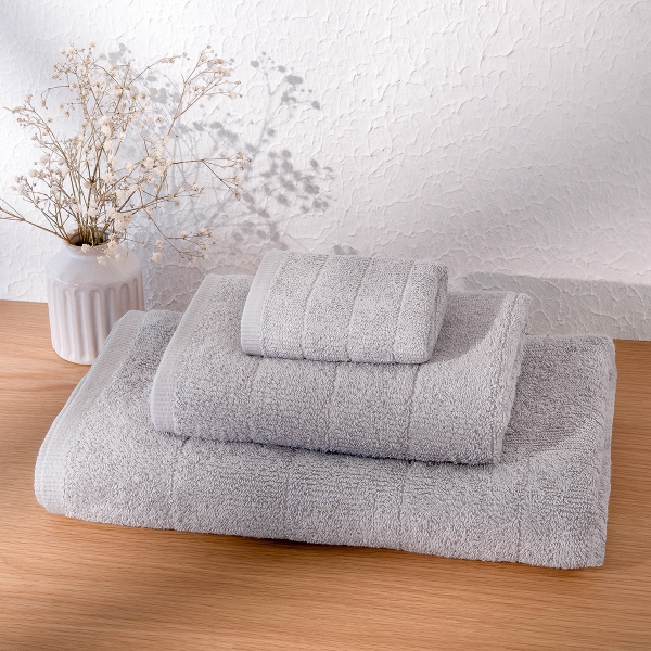 3 Pieces Cool Premium Cotton Towel Set - Grey