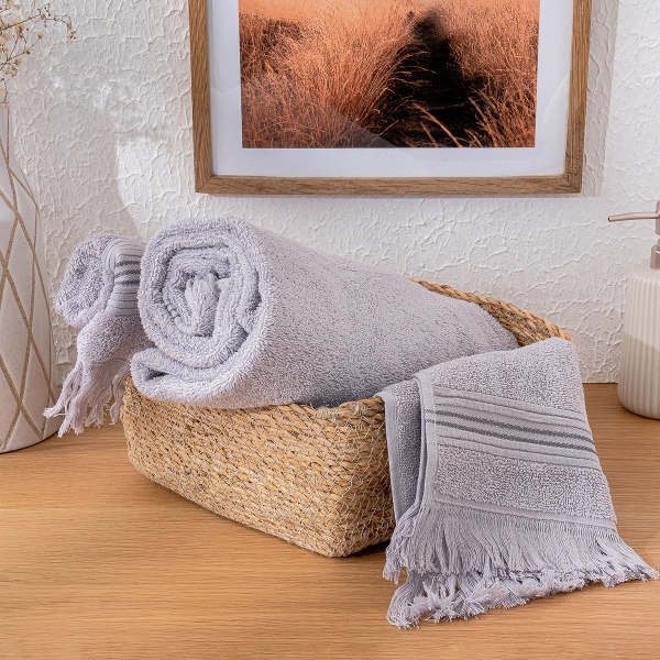 Classy Premium Cotton Bath Towel 70 x 140 cm - Grey
