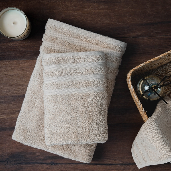 Modern Premium Cotton Face Towel 50 x 90 cm - Beige