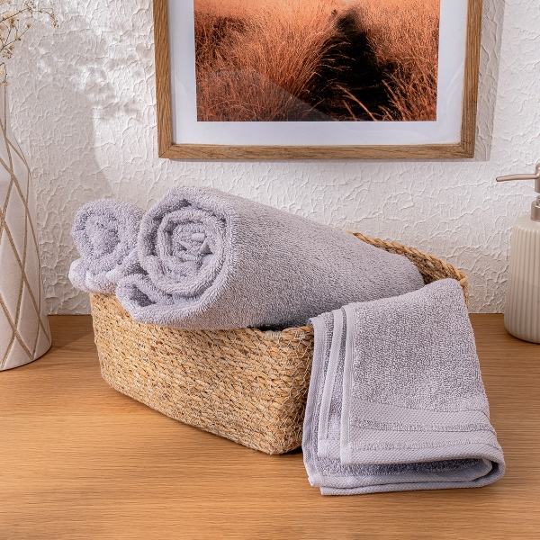 Modern Premium Cotton Bath Towel 70 x 140 cm - Grey