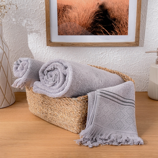 Modernistic Premium Cotton Hand Towel 30 x 50 cm - Grey