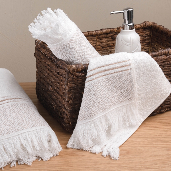 Modernistic Premium Cotton Hand Towel 30 x 50 cm - White