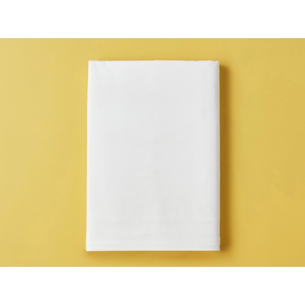 Basic Cotton Ranforce Single Fitted Sheet  100 x 200 + 35 cm - White
