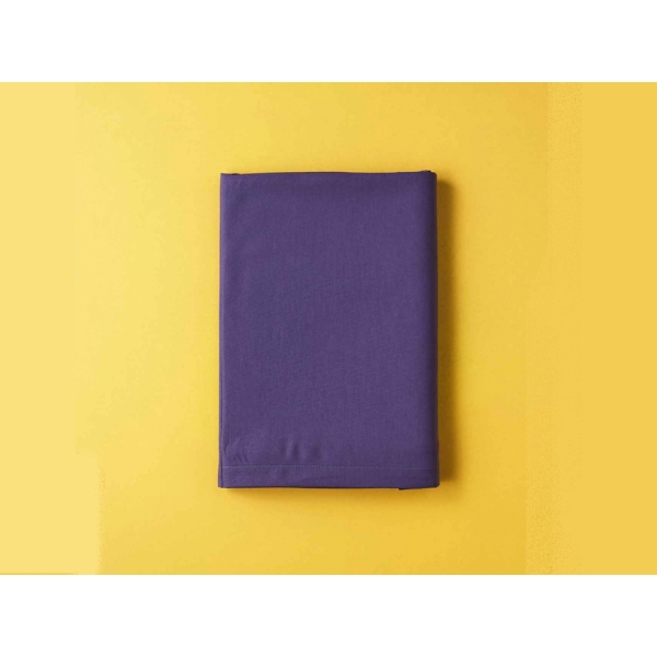 Basic Cotton Satin Single Fitted Sheet  100 x 200 + 35 cm - Purple