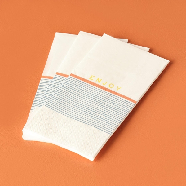 25 Pieces Serenity Paper Napkin Set 33 x 33 cm - White