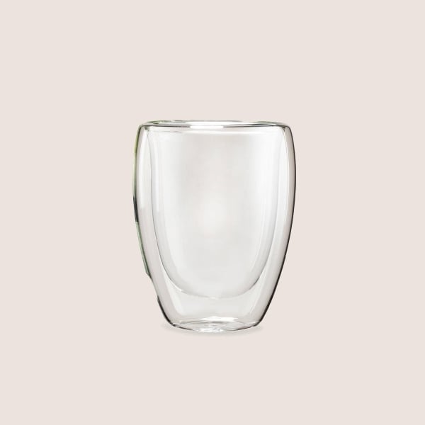 Olis Double Walled Glass Cup 350 ml - Transparent