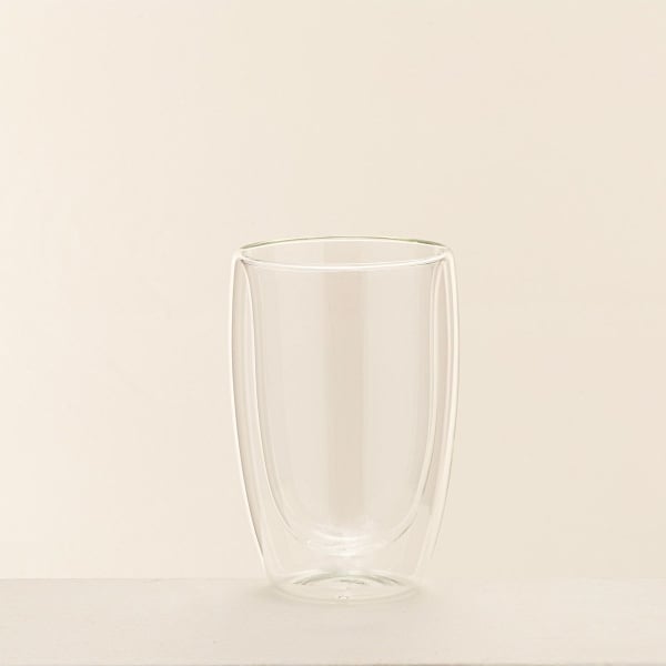 Olis Double Walled Glass Cup 450 ml - Transparent