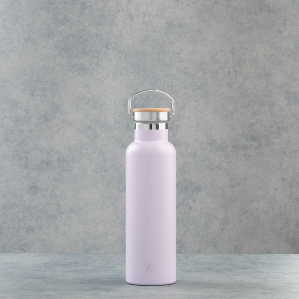 Ecofriendly Bamboo Lid Water Bottle 600 ml - Lilac