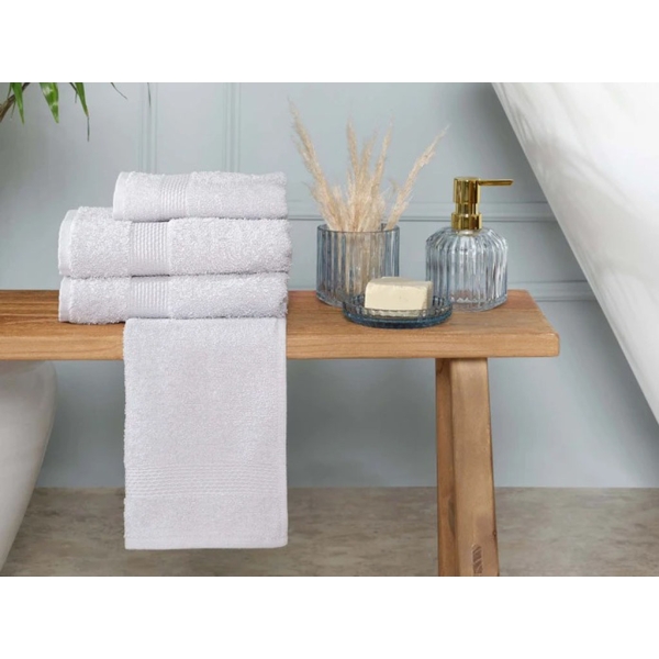 5 Pieces Vicente Cotton Towel Set - Grey