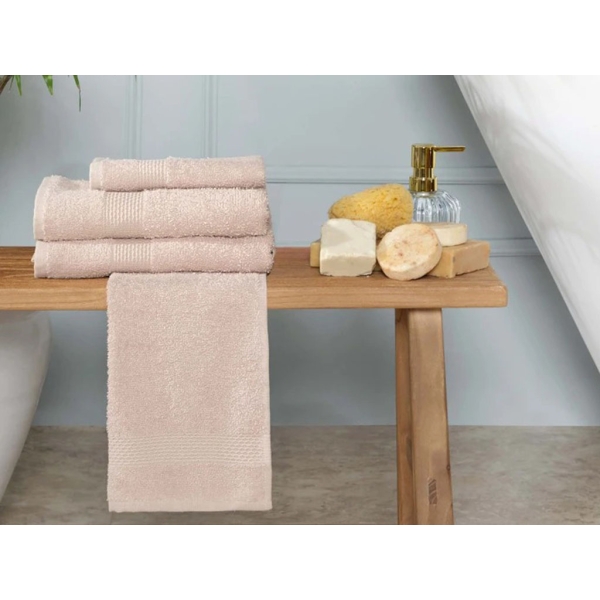 5 Pieces Vicente Cotton Towel Set - Beige