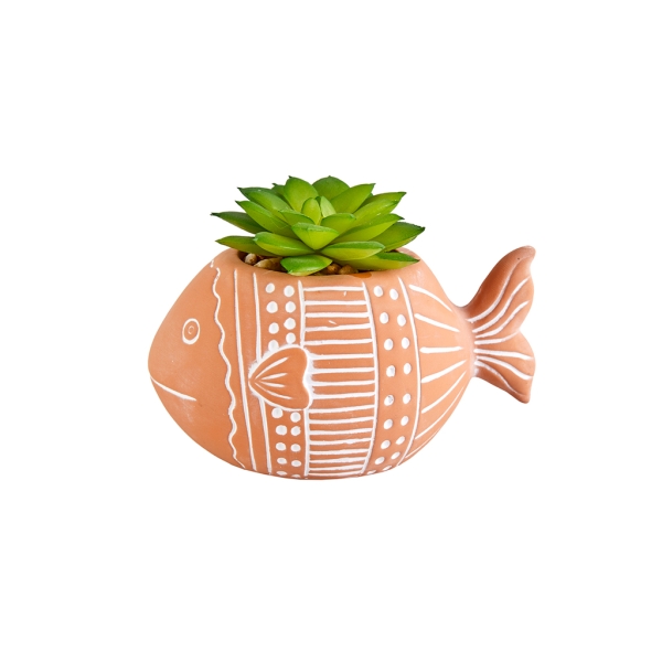 Ceramic vase succulent 13 x 7.5 x 9.3 cm