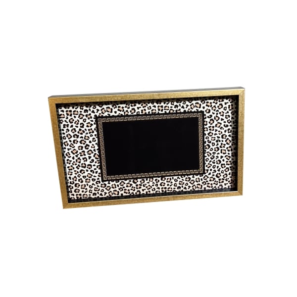 Wild Touch Leopard Decorative Tray 15 x 38 cm - Gold / Black