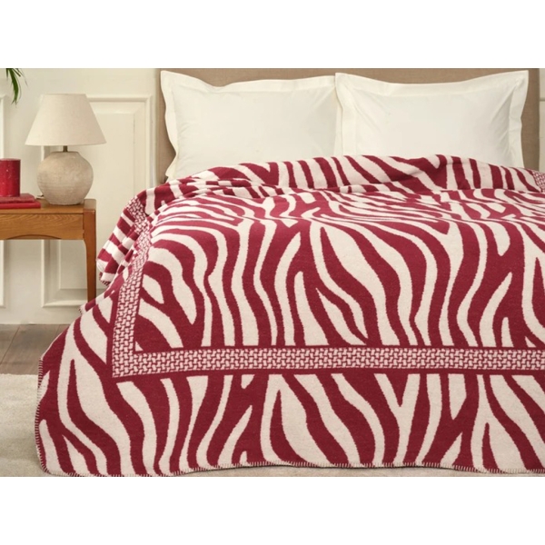 Almeda Single Cotton Blanket 180 x 220 cm - Claret Red