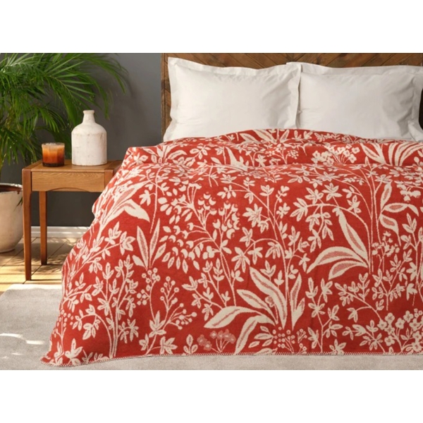 Harmony Single Cotton Blanket 180 x 220 cm - Red