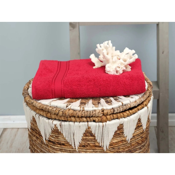 Daily Soft Cotton Bath Towel 70 x 140 cm - Red