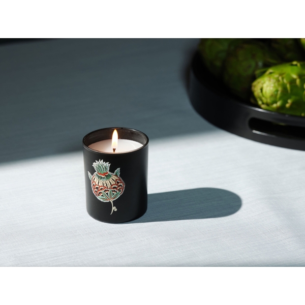 Scented Glass Candle With Paye 8 cm - Black