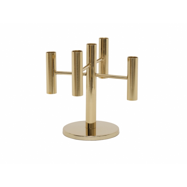 Glenna 5 compartments Candlestick 22 cm - Gold