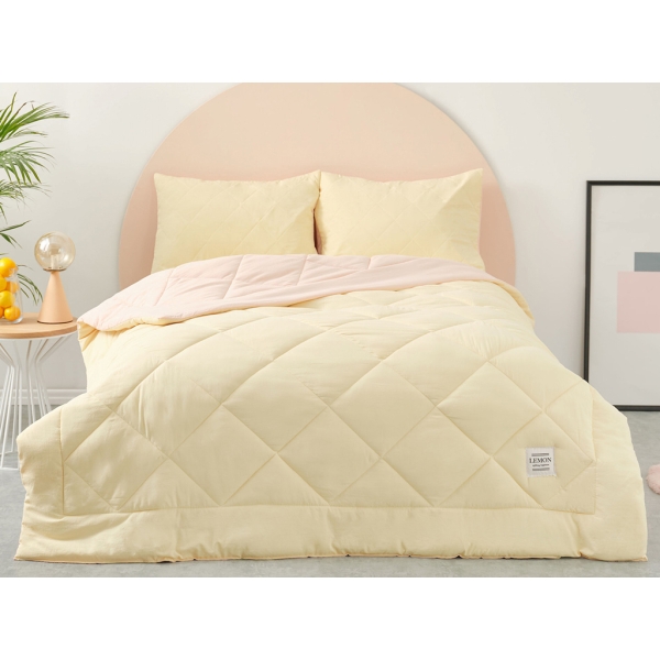 3 Pieces Lemon Smart Comfort Single Quilt Set 155 x 215 cm - Yellow