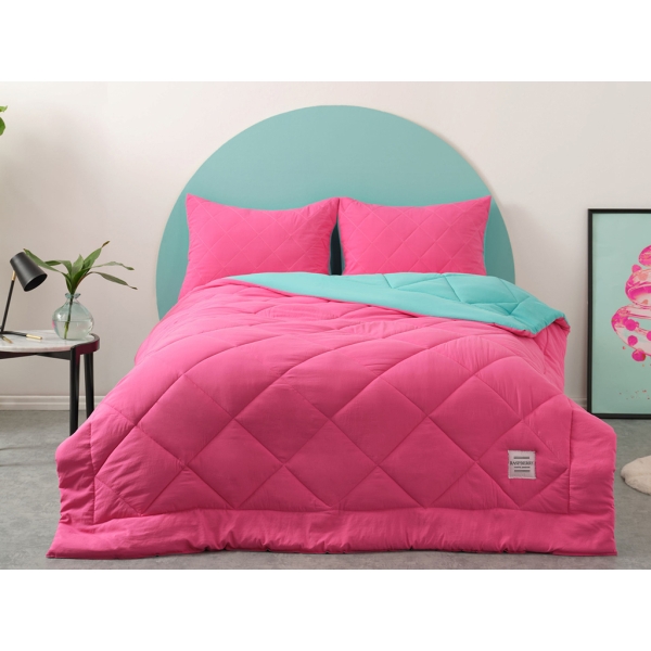 3 Pieces Raspberry Smart Comfort Single Quilt Set 155 x 215 cm - Fuchsia