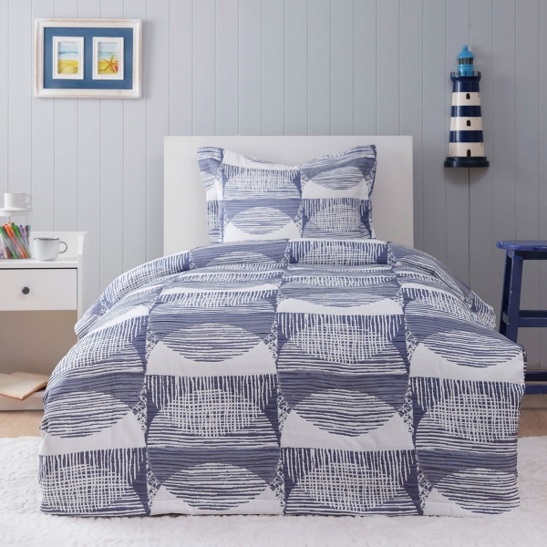 2 Pieces Norah Single Bedspread Set 160 x 240 cm - Indigo