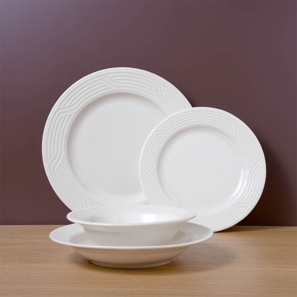 24 Pieces Esma Porcelain Dinner Set - Cream