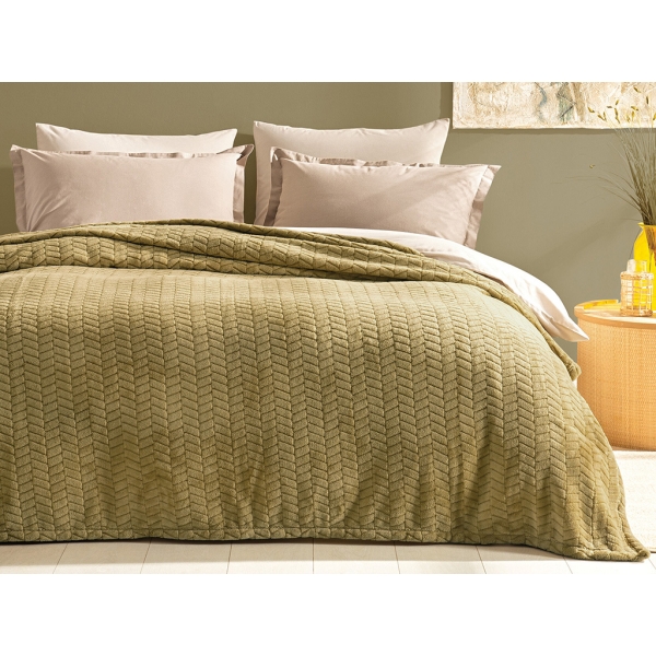 Joy Wellsoft Single Blanket 150 x 220 cm - Oil Green