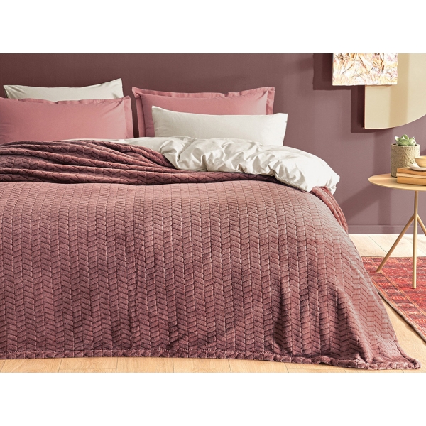 Joy Wellsoft Double Blanket 200 x 220 cm - Dried Rose