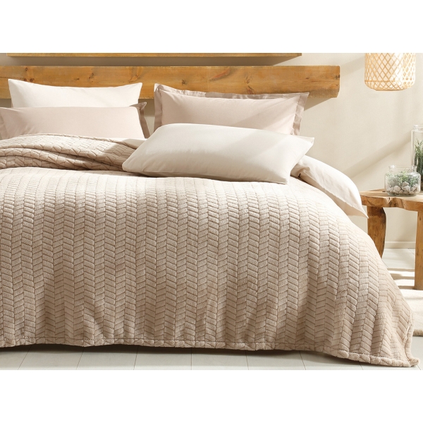 Joy Wellsoft Double Blanket 200 x 220 cm - Sand Beige