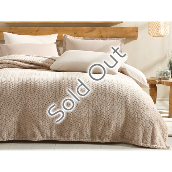 Joy Wellsoft Double Blanket 200 x 220 cm - Sand Beige