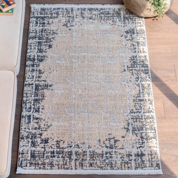 Paris Patch Zymta Winter Carpet 80 x 300 Cm - Cream / Grey