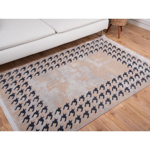 Paris Doom Zymta Winter Carpet 200 x 300 Cm - Cream / Black