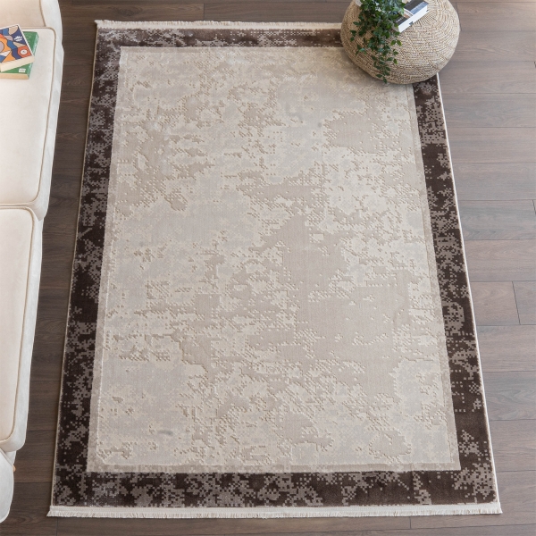 Paris Pixels Zymta Winter Carpet 160 x 230 Cm - Cream / Brown