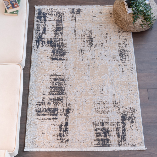 Paris Matilda 120 x 180 cm Zymta Winter Carpet - Cream / Dark Grey