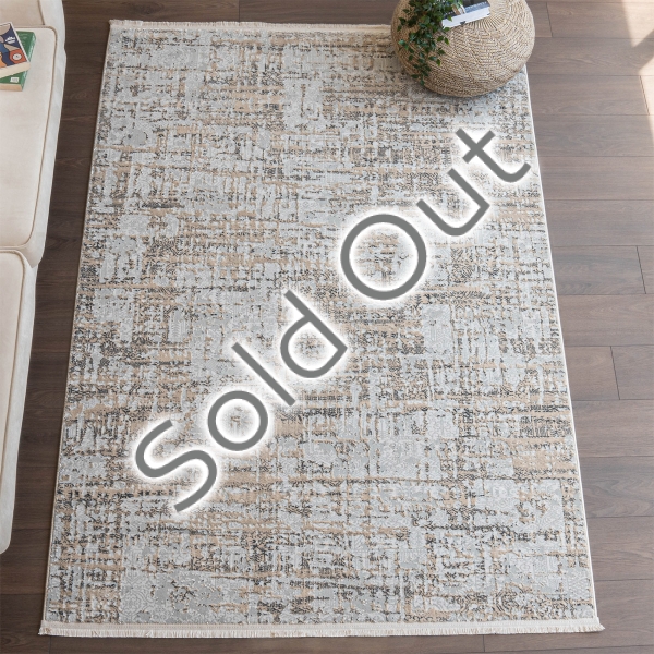 Paris Terry 160 x 230 cm Zymta Winter Carpet - Cream / Grey