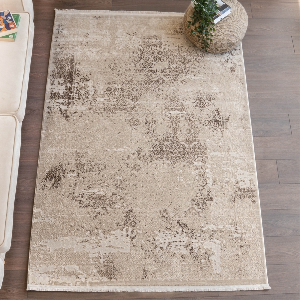 Paris Monica 160 x 230 cm Zymta Winter Carpet - Dark Beige / Brown