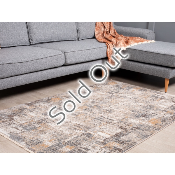 Tokyo Vitta 80 x 100 cm Zymta Winter Carpet - Beige / Ecru / Grey / Light Orange